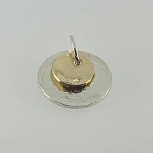 Solid Silver Disc with 9ct Disc