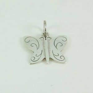 Butterfly Silver Charm
