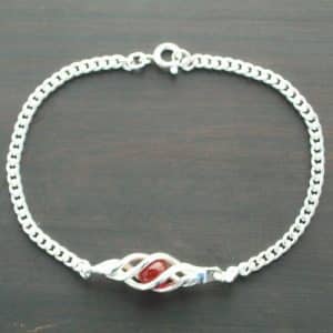 Eilidh Carnelian Silver Bracelet