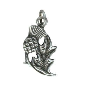 Silver Thistle Charm