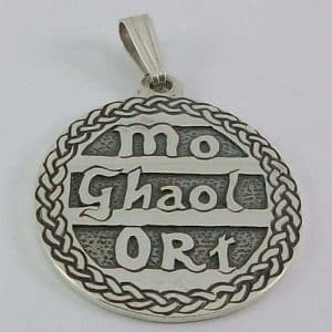 Gaelic silver pendant