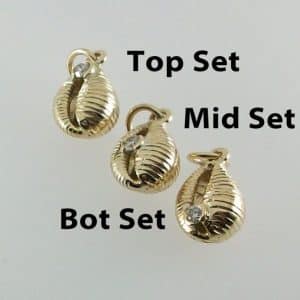 Gold Cowrie Diamond Pendant