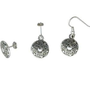 Gualan Silver Celtic Earrings