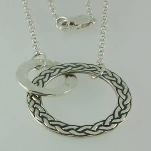 Hebridean Entwined Silver Celtic Large Circle