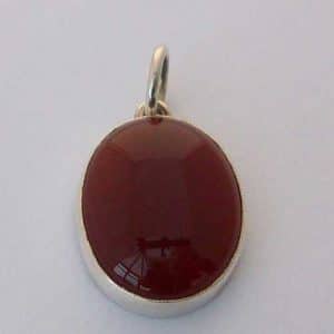 Silver Cornelian Stone Pendant Kilpheder