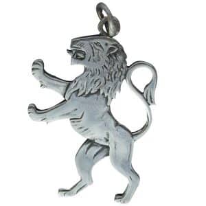 Lion Rampant Silver Charm