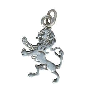 Lion Rampant Silver Charm