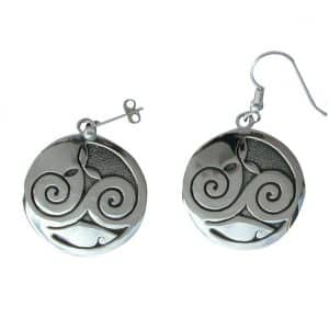 Mhorain Silver Celtic Earrings