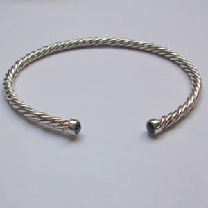 Mini Torc Bangle Hematite