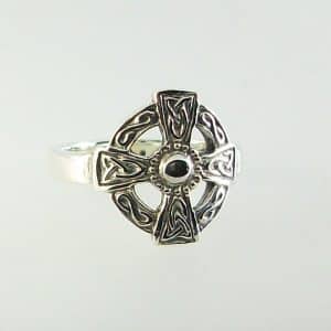 St Augustine Silver Celtic Cross Ring