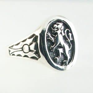 Lion Rampant Silver Ring
