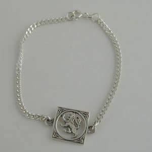 Lion Rampant Silver Bracelet