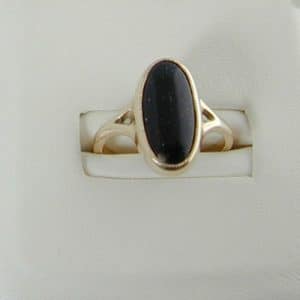 Gold Blue Goldstone Ring Uig