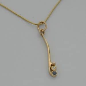 Tay Pendant Sapphire Diamond