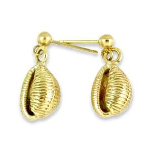 Gold Cowrie Earrings