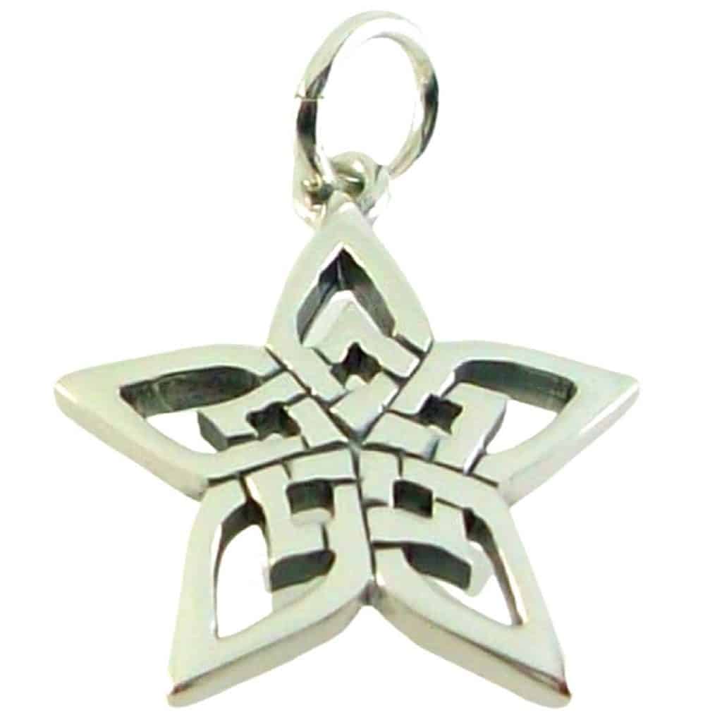 Hebridean Celtic Star Silver Pendant