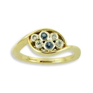 Nevis Sapphire-Diamond Ring