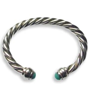 Stone set 4 Strand Torc Bangle
