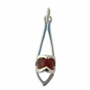 Enya Cornelian Silver Pendant Hebridean Jewellery