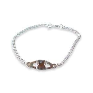 Enya Silver Moss Agate Bracelet