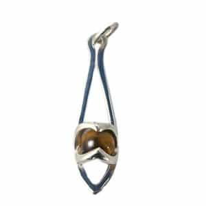 Tigers Eye Silver Pendant