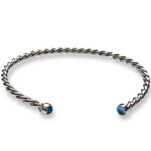Mini Torc Bangle Blue Topaz