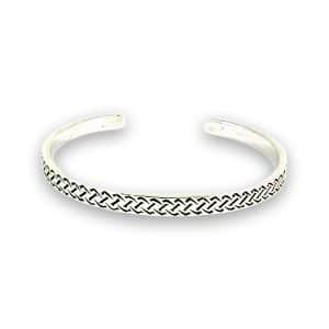 Silver Torc Bangle