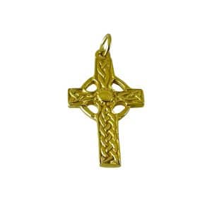 Gold Celtic Cross St Columba