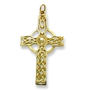 Gold Celtic Cross St Mirren