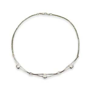 Enya Necklace 9ct 3 link Pearl