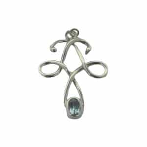 Aird Silver Blue Topaz Pendant