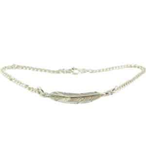 Silver Feather Bracelet