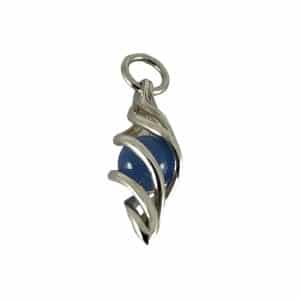 Eilidh Blue Agate Silver Pendant