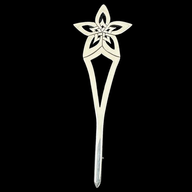 Hebridean Celtic Star Silver Kiltpin