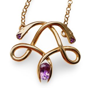 Gold Amethyst Necklace